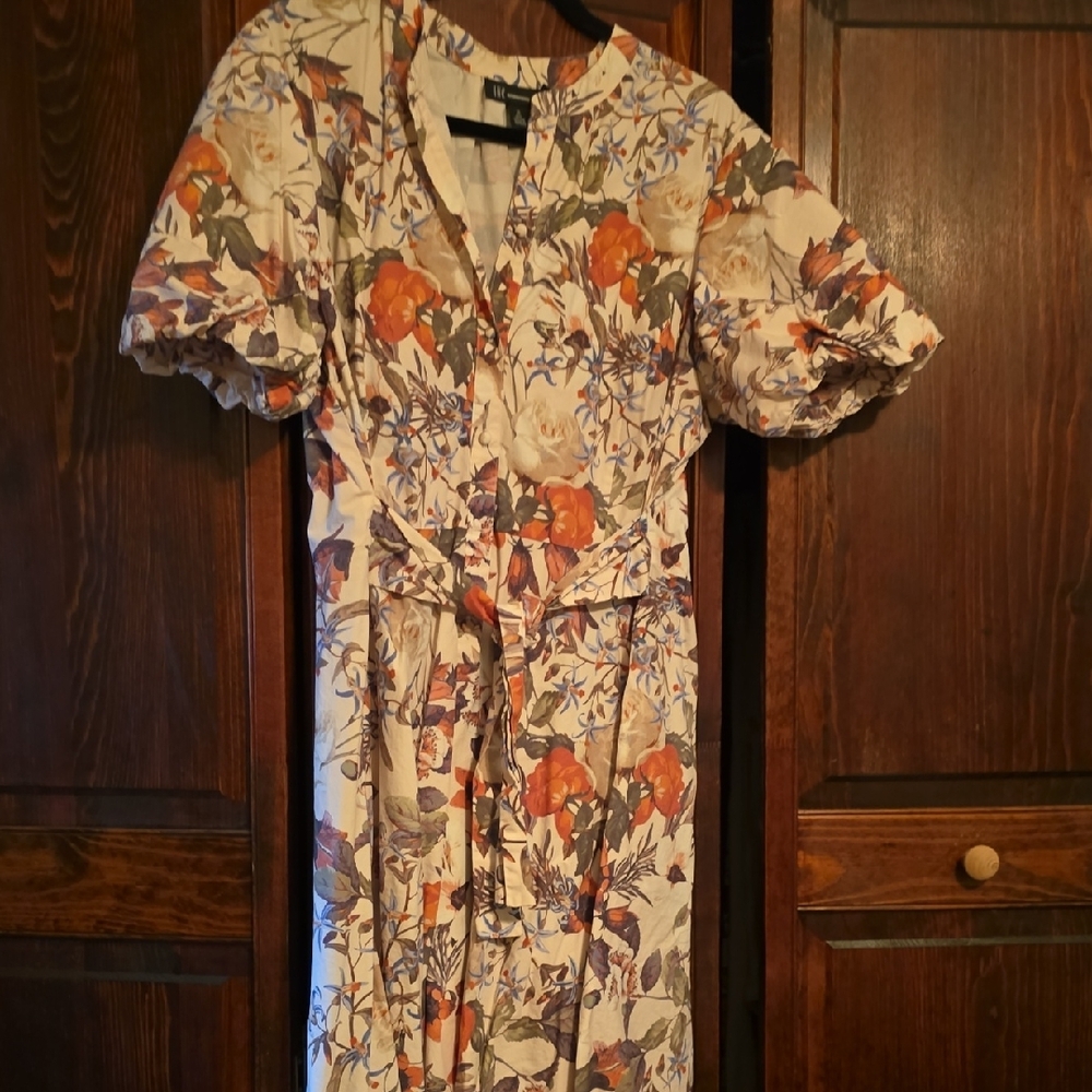 INC International Concepts Cream Puff Sleeve Sundress